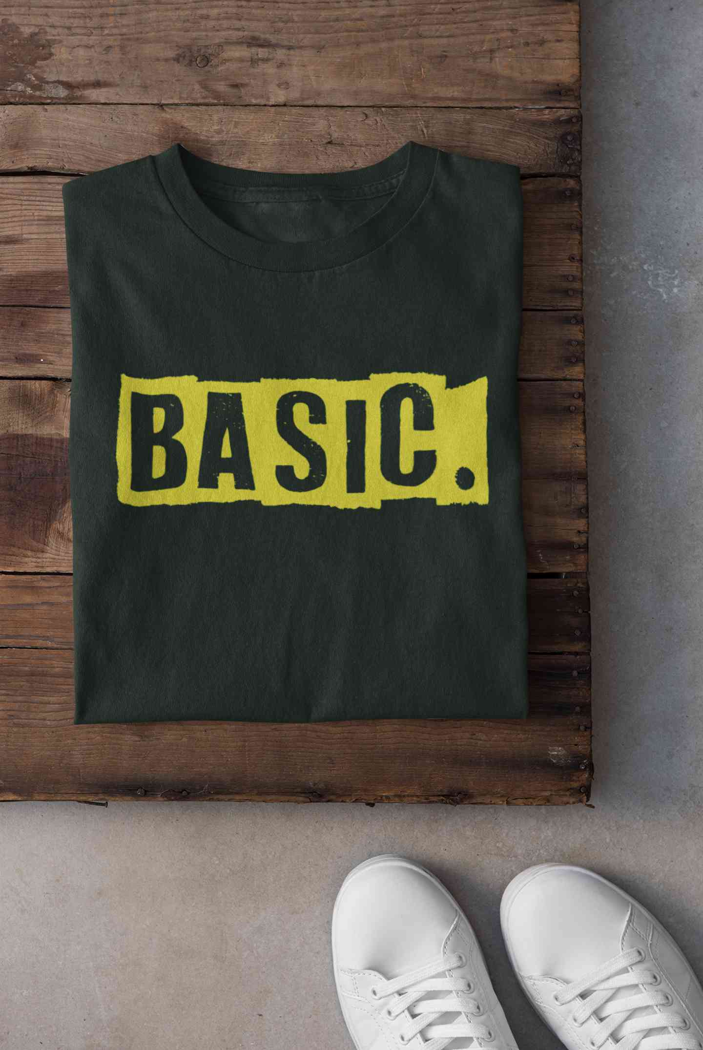 Basic Typography Mens Half Sleeves T-shirt- FunkyTeesClub
