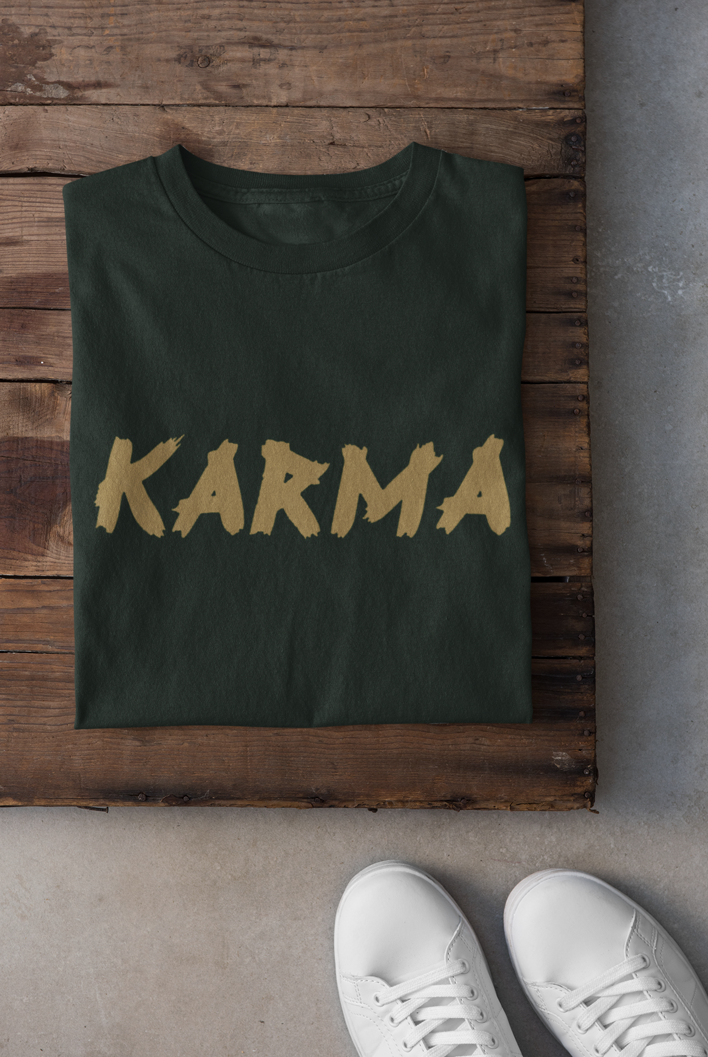 Karma Women Half Sleeves T-shirt- FunkyTeesClub