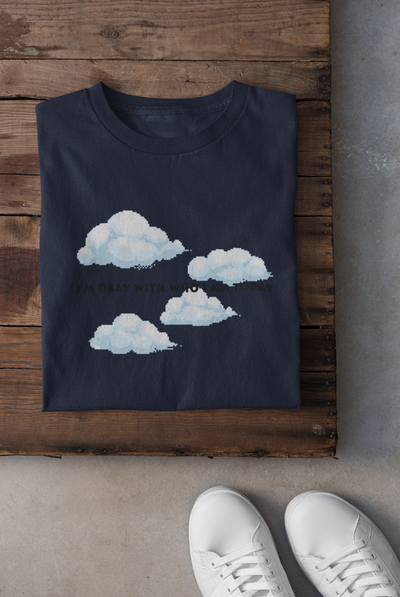 I am ok with who I am today Minimal Women Half Sleeves T-shirt- FunkyTeesClub