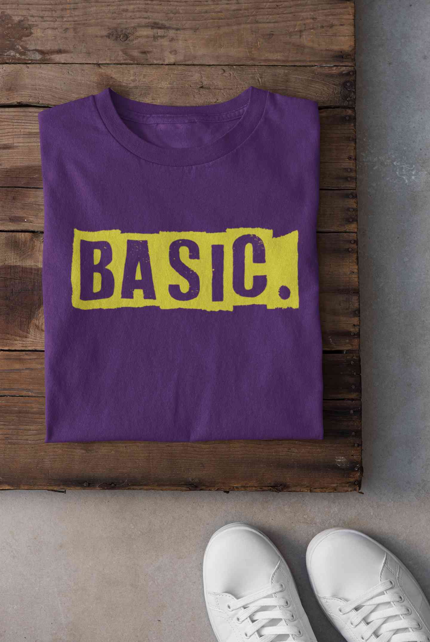 Basic Typography Mens Half Sleeves T-shirt- FunkyTeesClub