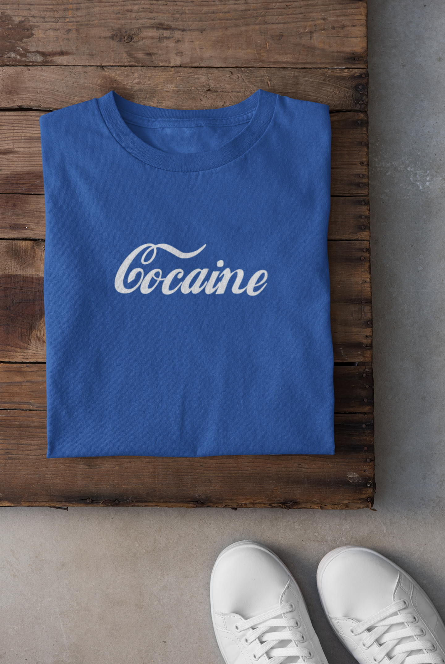 Cocaine Mens Half Sleeves T-shirt- FunkyTeesClub