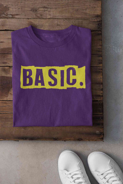 Basic Typography Women Half Sleeves T-shirt- FunkyTeesClub