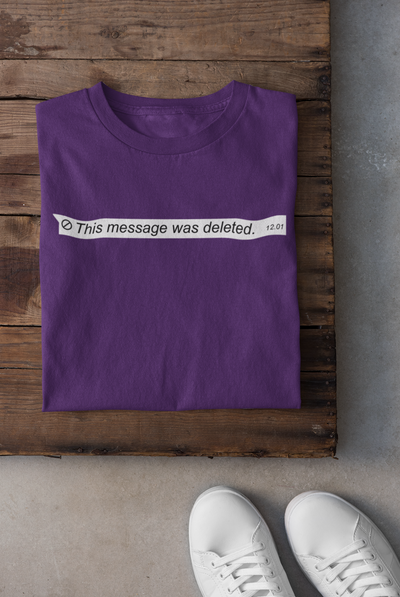 This Message Was Deleted Women Half Sleeves T-shirt- FunkyTeesClub