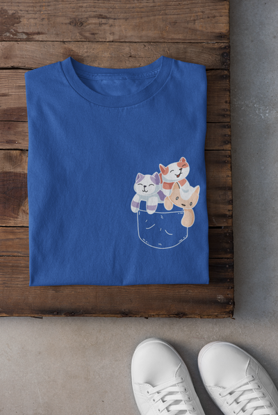 Cute Kitty Women Half Sleeves T-shirt- FunkyTeesClub
