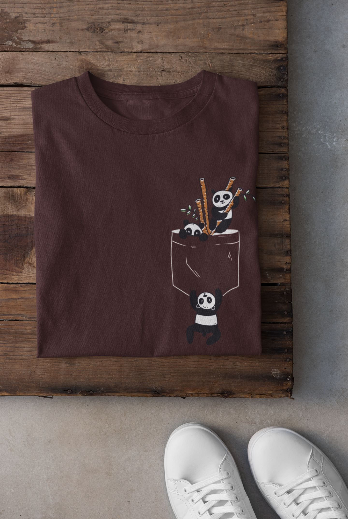 Panda Mens Half Sleeves T-shirt- FunkyTeesClub