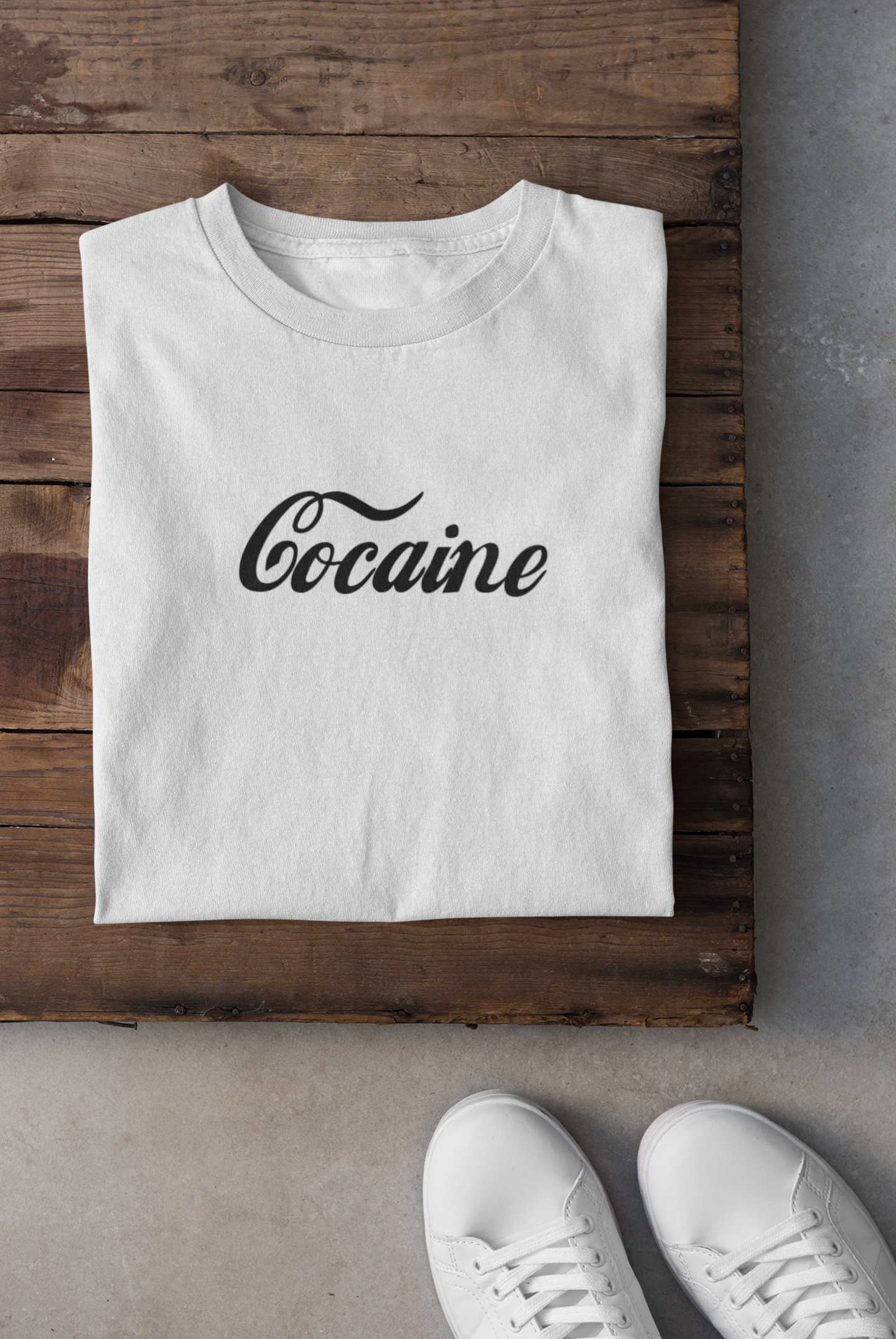 Cocaine Mens Half Sleeves T-shirt- FunkyTeesClub