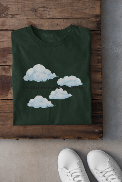 I am ok with who I am today Minimal Mens Half Sleeves T-shirt- FunkyTeesClub