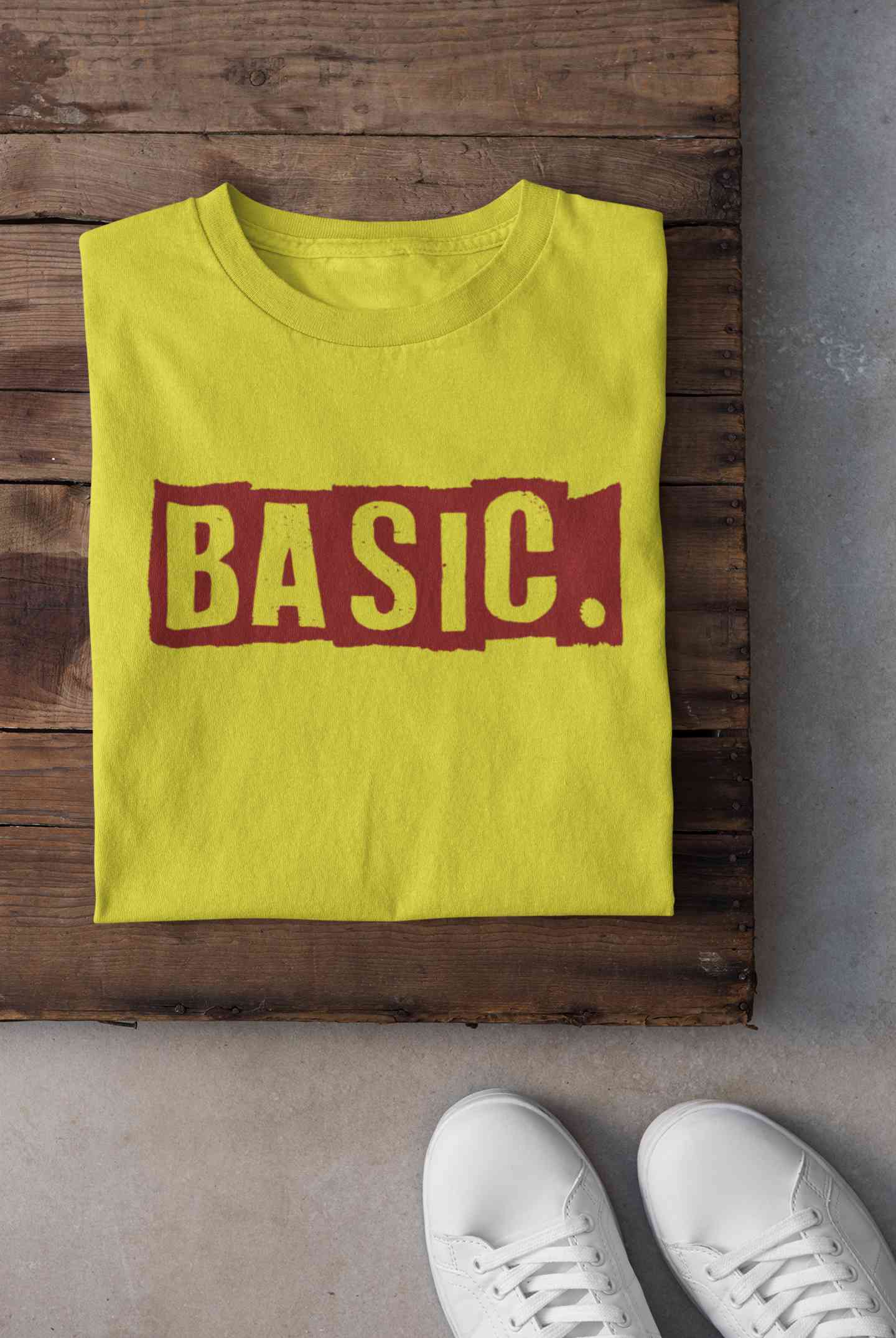 Basic Typography Mens Half Sleeves T-shirt- FunkyTeesClub