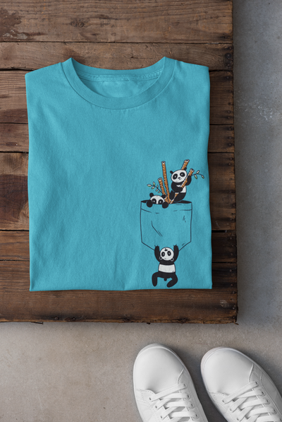 Panda Women Half Sleeves T-shirt- FunkyTeesClub