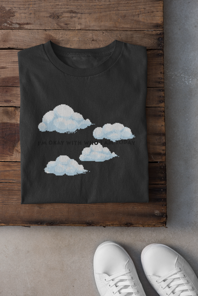 I am ok with who I am today Minimal Mens Half Sleeves T-shirt- FunkyTeesClub