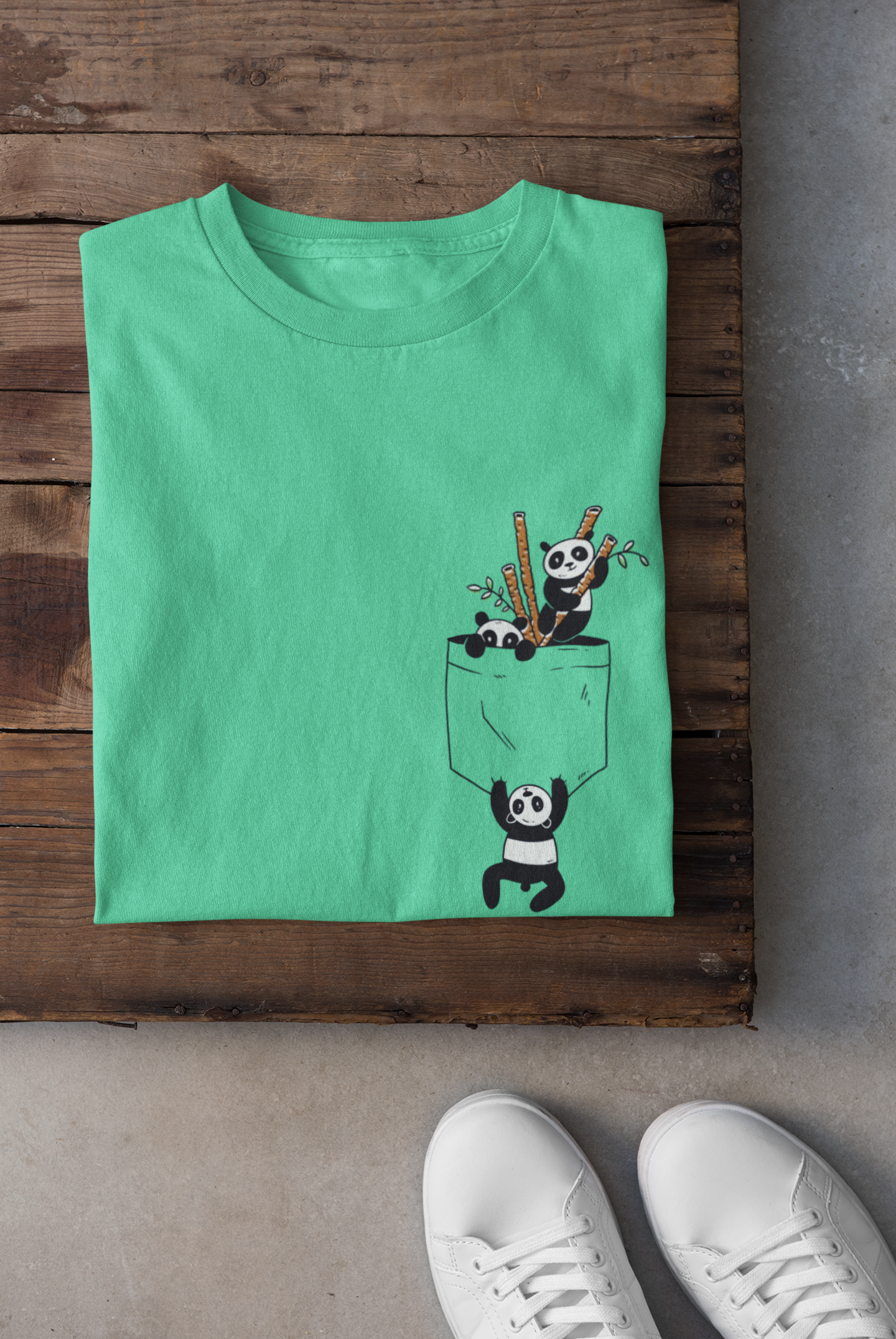 Panda Mens Half Sleeves T-shirt- FunkyTeesClub