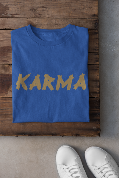 Karma Mens Half Sleeves T-shirt- FunkyTeesClub