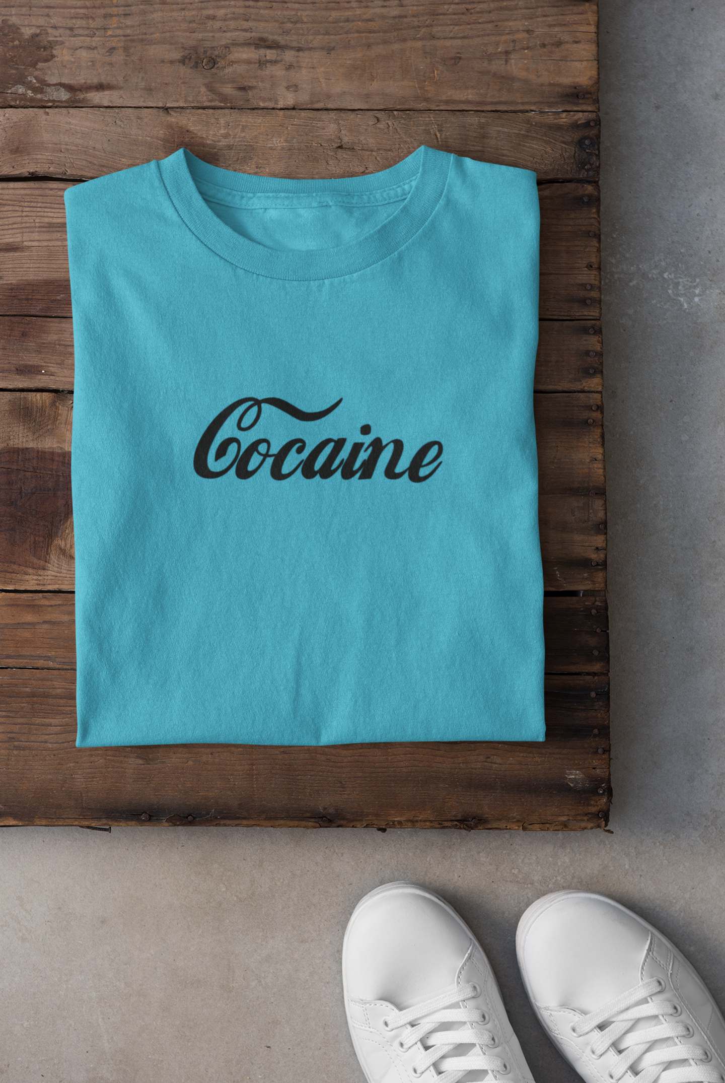 Cocaine Mens Half Sleeves T-shirt- FunkyTeesClub