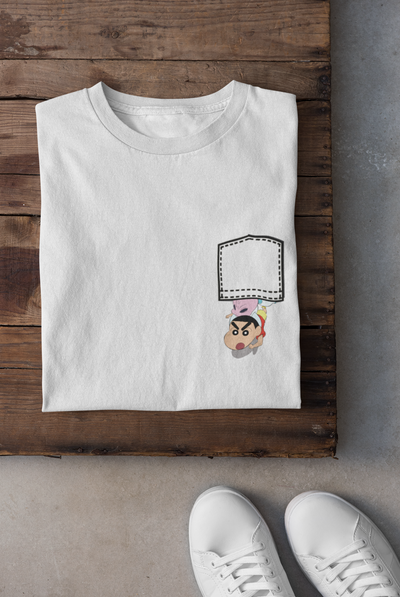 Shin Chan Mens Half Sleeves T-shirt- FunkyTeesClub