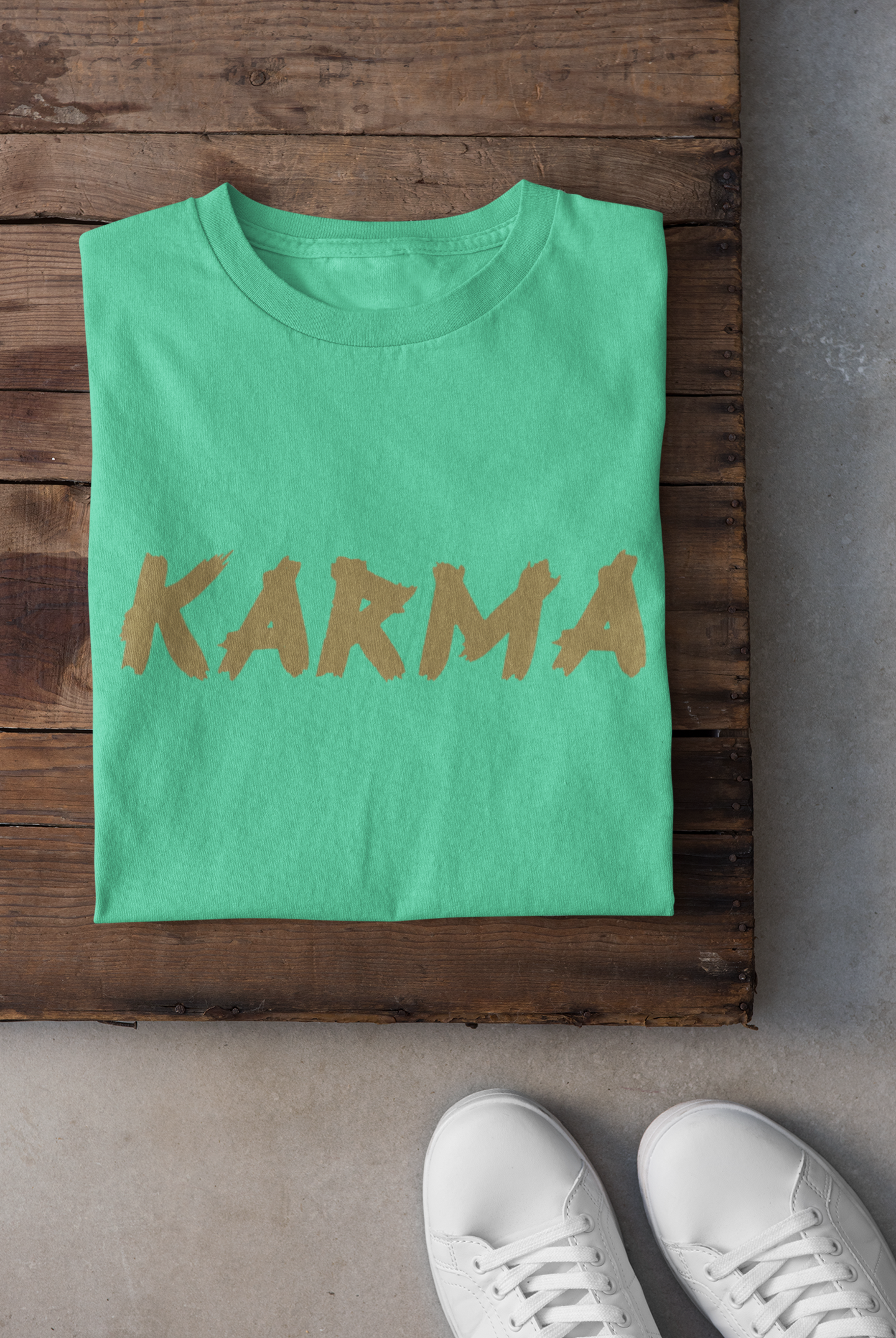 Karma Mens Half Sleeves T-shirt- FunkyTeesClub