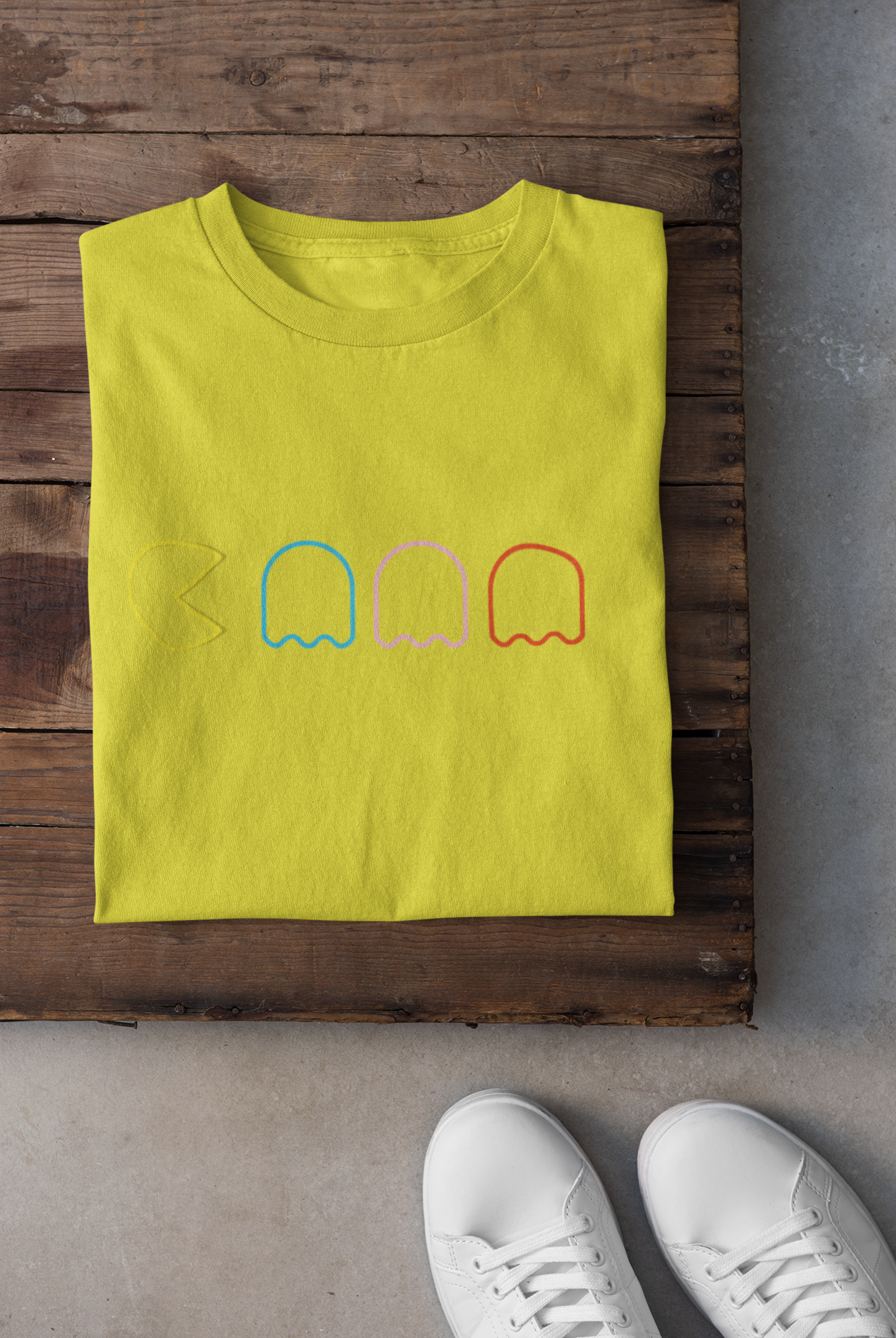 Pacman Mens Half Sleeves T-shirt- FunkyTeesClub