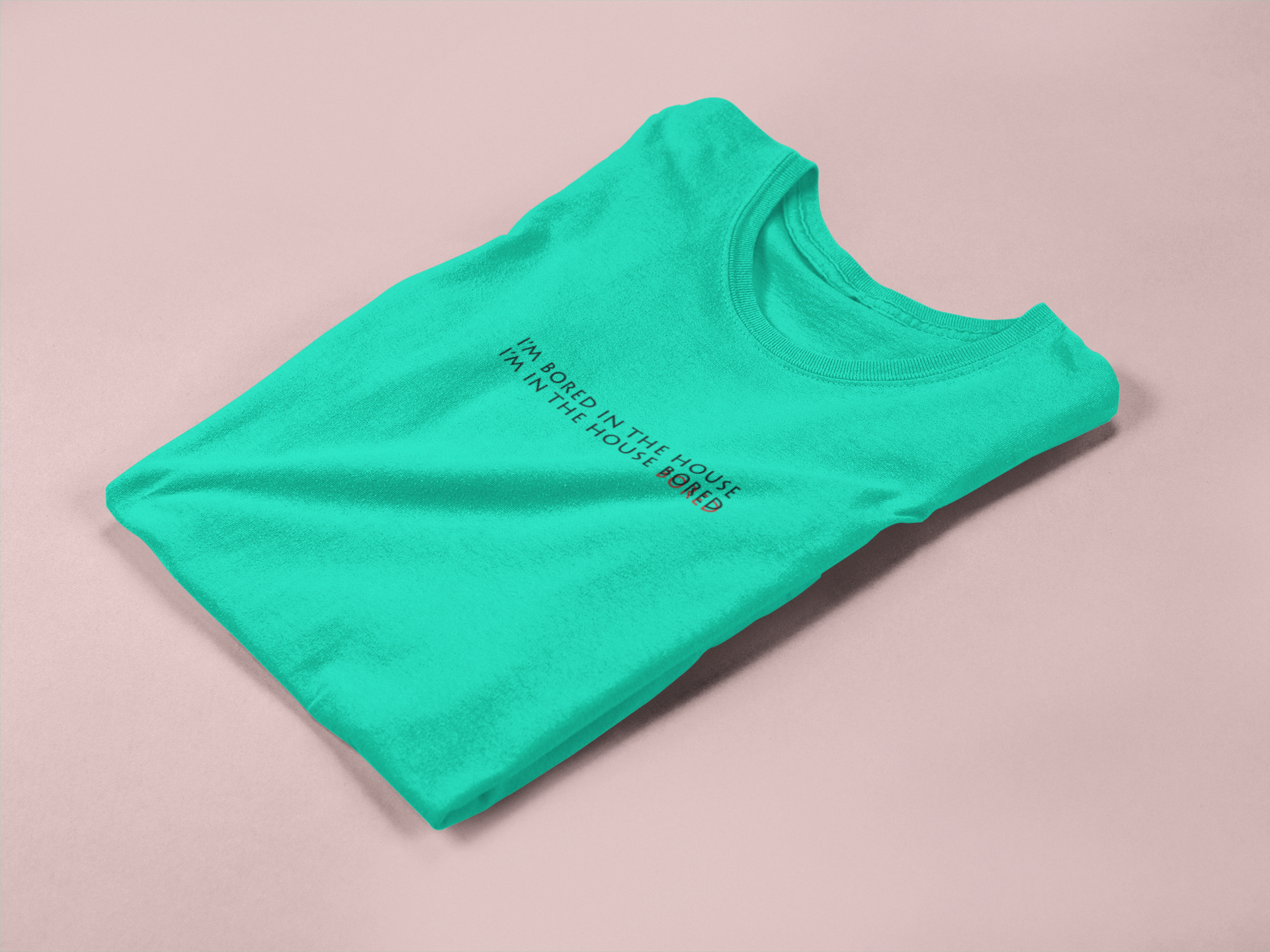 I am bored in the house Minimal Mens Half Sleeves T-shirt- FunkyTeesClub