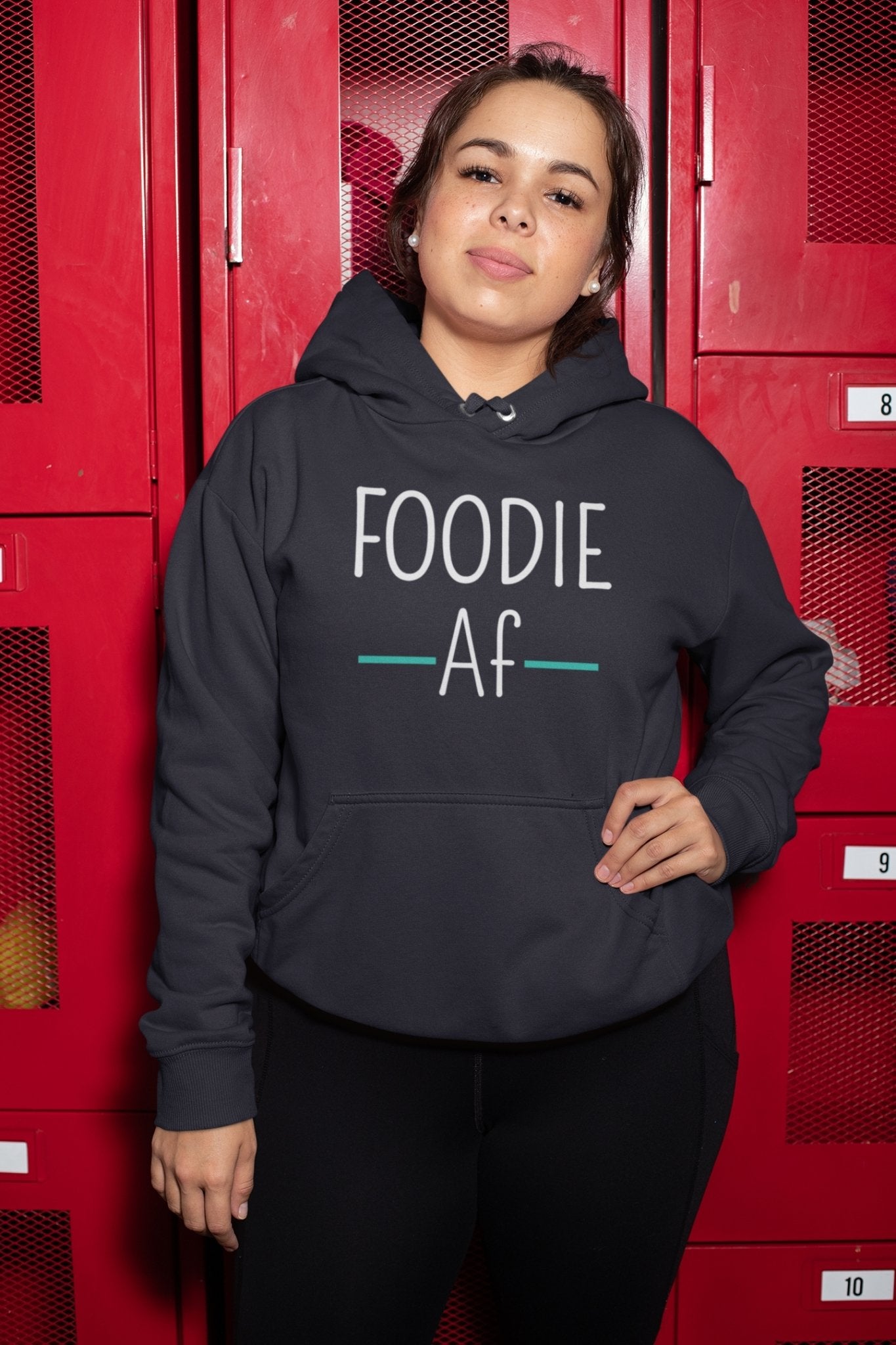 Foodie Af Hoodies for Women-FunkyTeesClub - Funky Tees Club