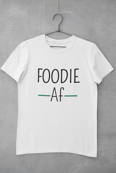 Foodie Af Mens Half Sleeves T-shirt- FunkyTeesClub - Funky Tees Club