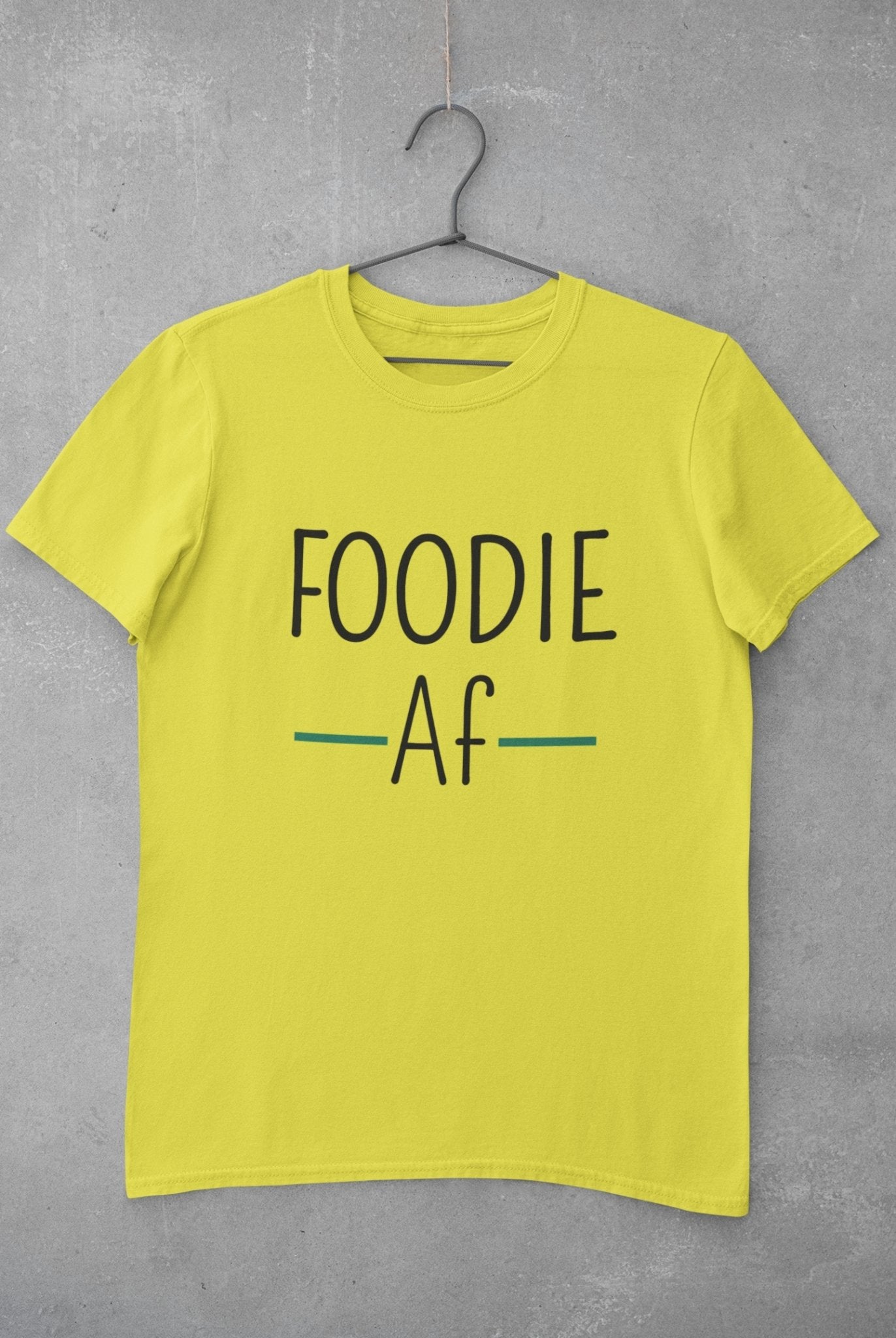 Foodie Af Mens Half Sleeves T-shirt- FunkyTeesClub - Funky Tees Club