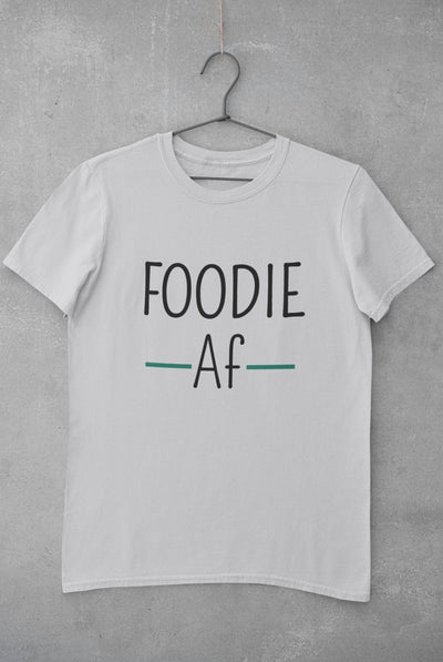 Foodie Af Mens Half Sleeves T-shirt- FunkyTeesClub - Funky Tees Club