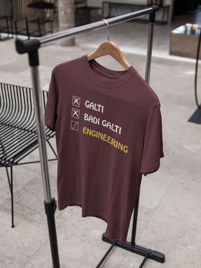 Galti Engineering Mens Half Sleeves T-shirt- FunkyTeesClub - Funky Tees Club