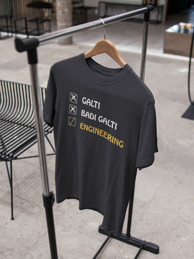 Galti Engineering Mens Half Sleeves T-shirt- FunkyTeesClub - Funky Tees Club