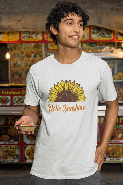 Hello Sunshine Mens Half Sleeves T-shirt- FunkyTeesClub