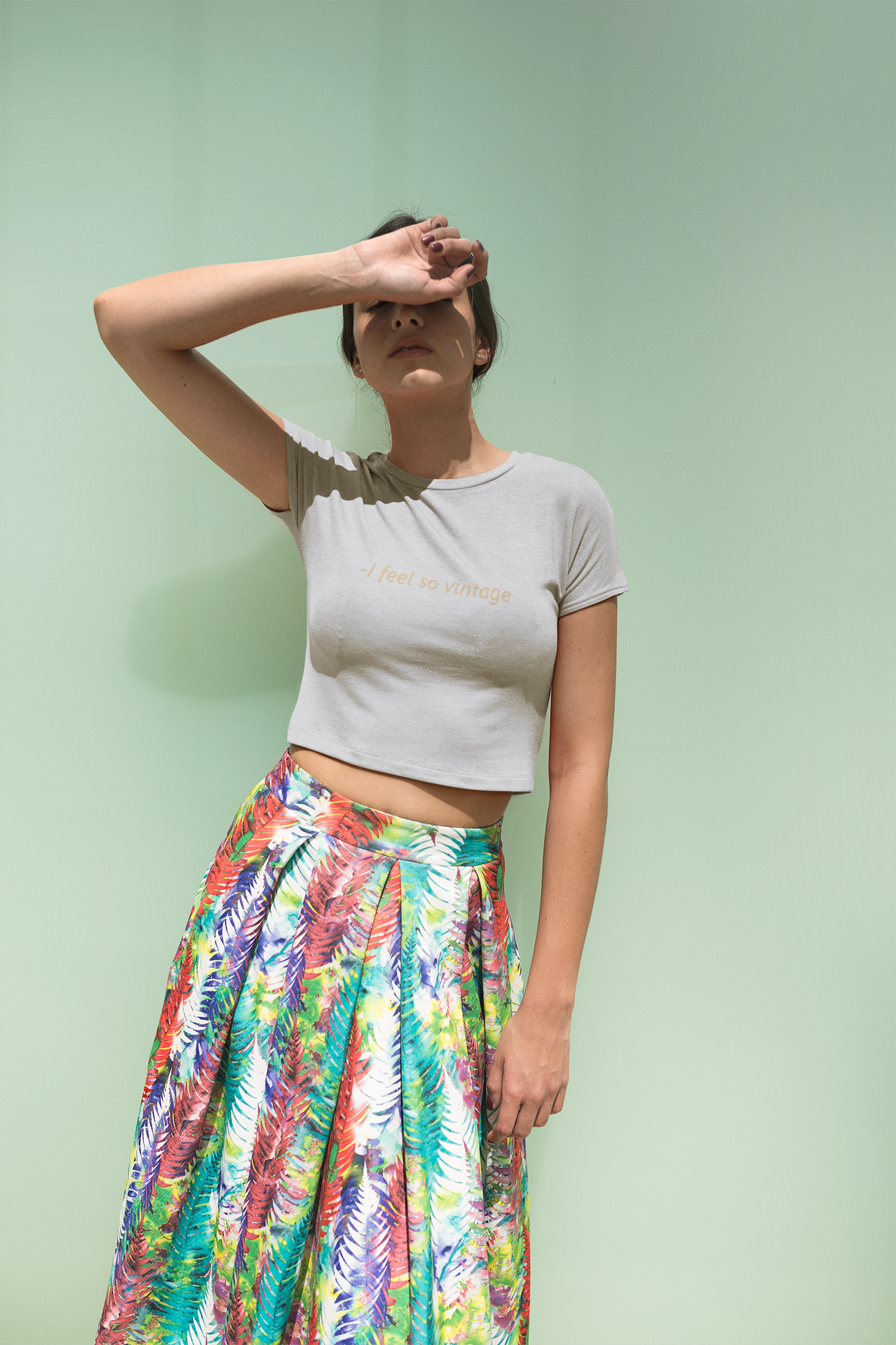 I Feel So Vintage Minimals Women Crop Top- FunkyTeesClub