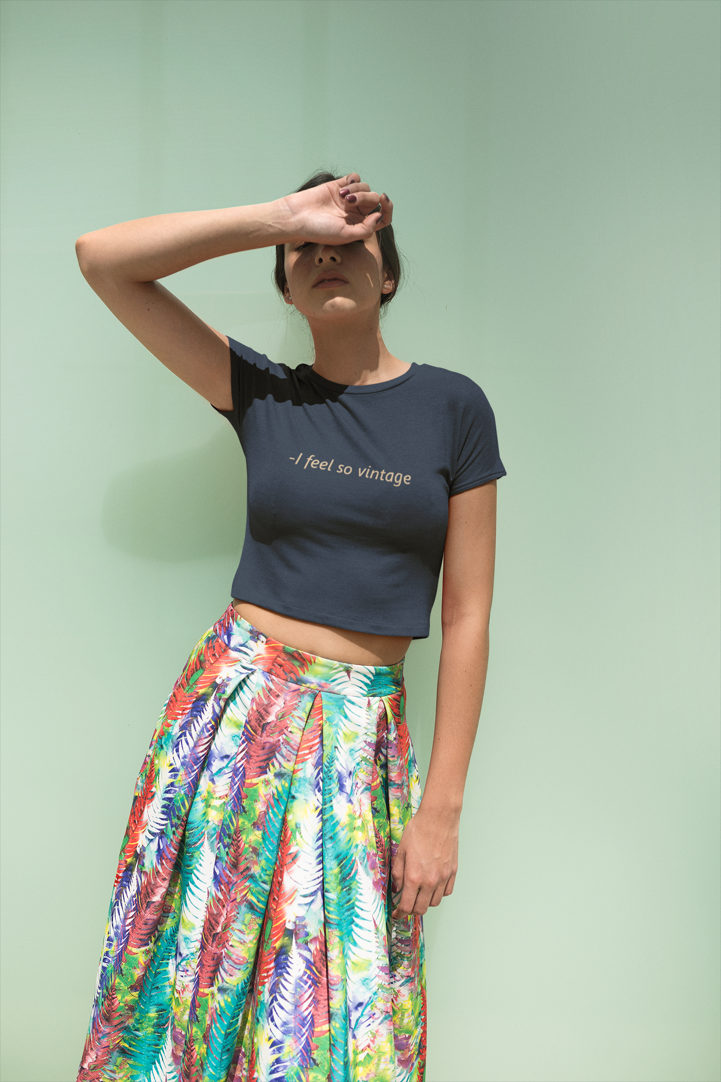 I Feel So Vintage Minimals Women Crop Top- FunkyTeesClub