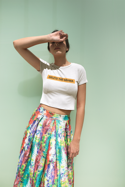 Delete The Drama Avneet Kaur Celebrity Crop Top- FunkyTeesClub