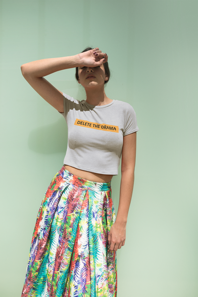 Delete The Drama Avneet Kaur Celebrity Crop Top- FunkyTeesClub