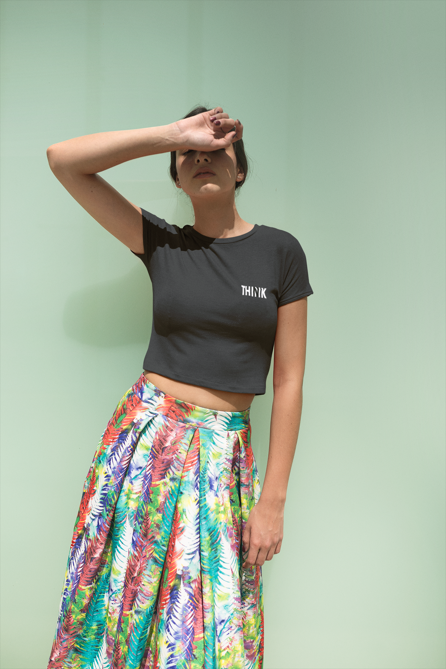 Think Minimals Women Crop Top- FunkyTeesClub