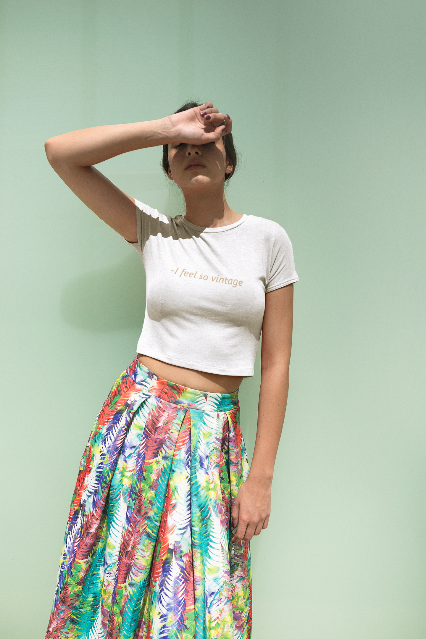 I Feel So Vintage Minimals Women Crop Top- FunkyTeesClub