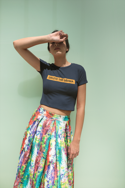 Delete The Drama Avneet Kaur Celebrity Crop Top- FunkyTeesClub