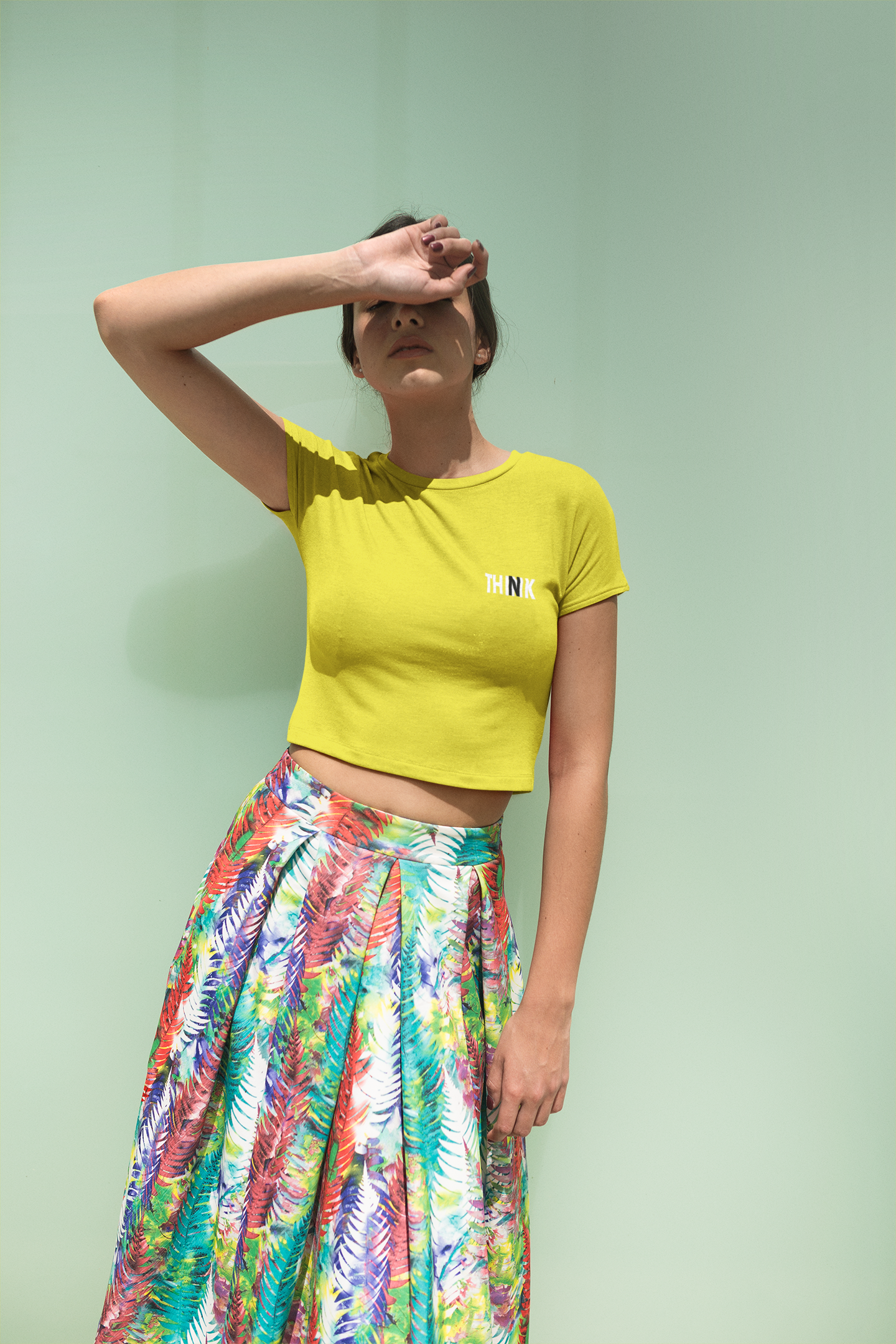 Think Minimals Women Crop Top- FunkyTeesClub