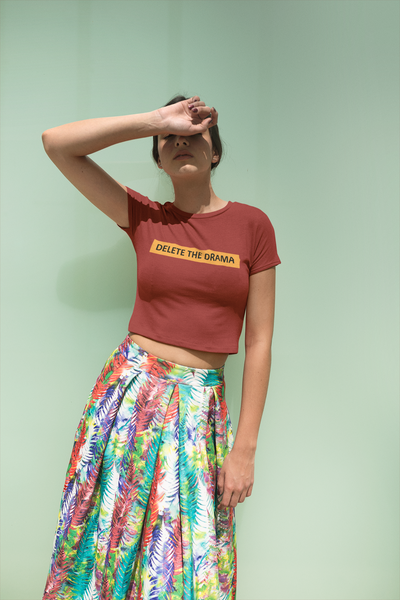 Delete The Drama Avneet Kaur Celebrity Crop Top- FunkyTeesClub