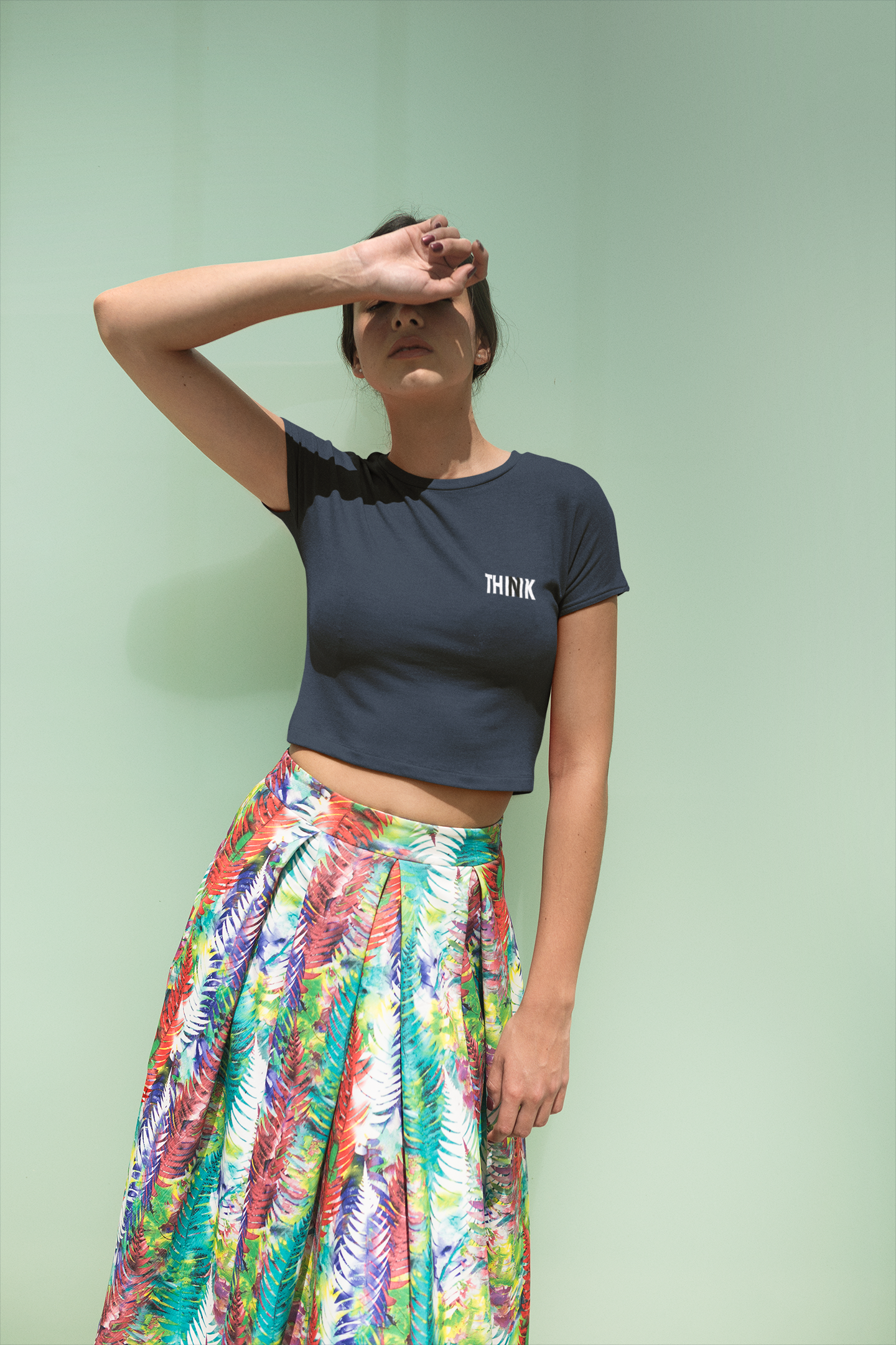 Think Minimals Women Crop Top- FunkyTeesClub