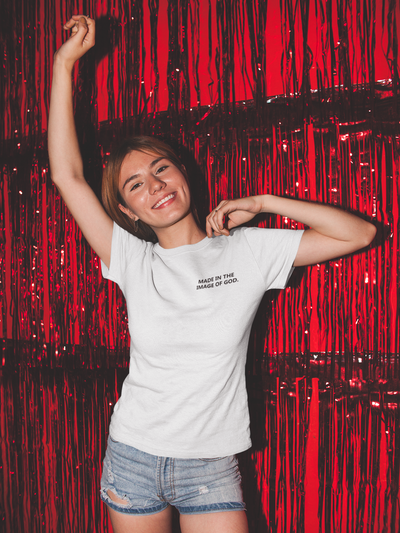 Made In The Image Of God Women Half Sleeves T-shirt- FunkyTeesClub
