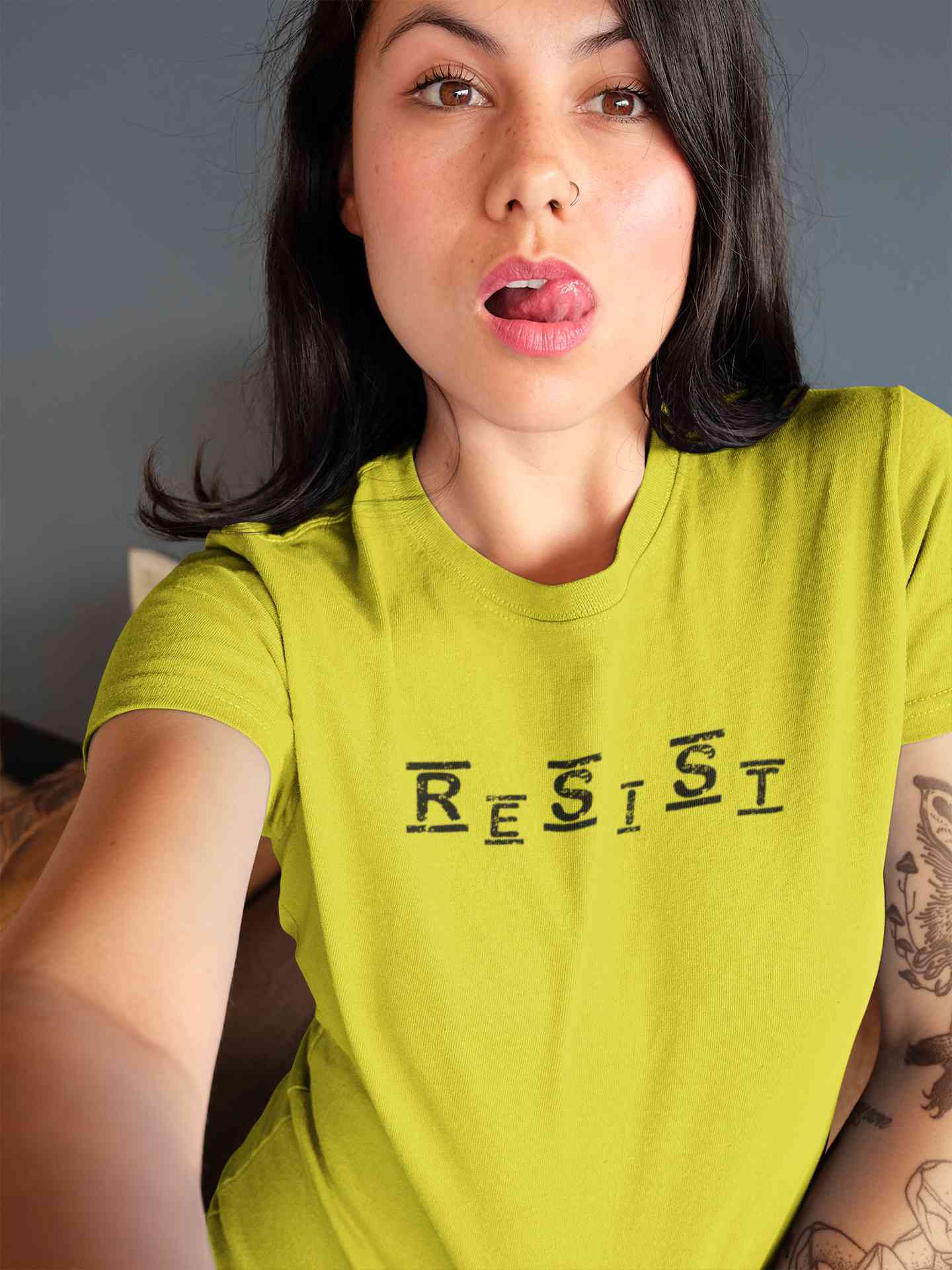 Resist Women Half Sleeves T-shirt- FunkyTeesClub