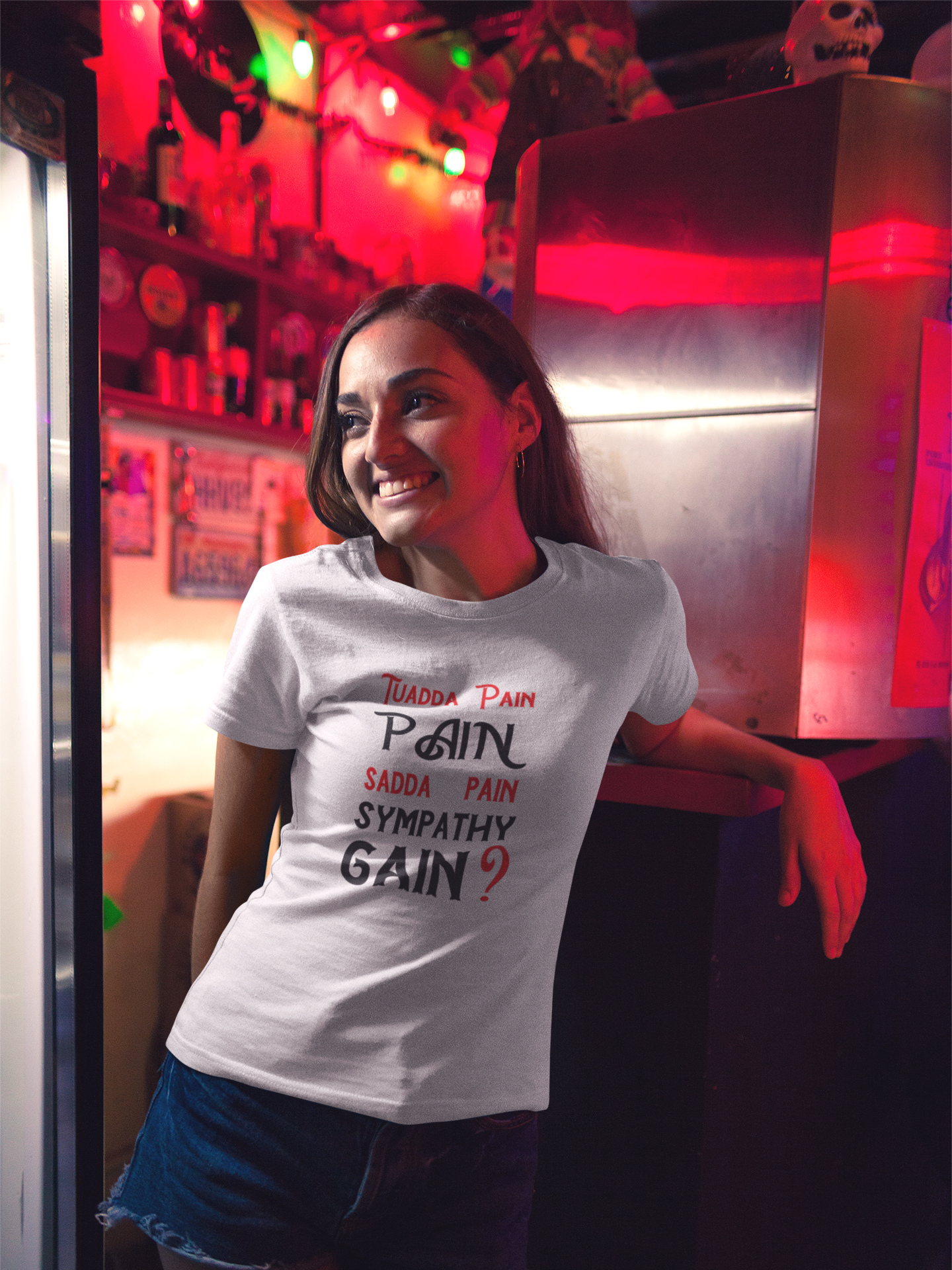 Pain Gain Desi Women Half Sleeves T-shirt- FunkyTeesClub