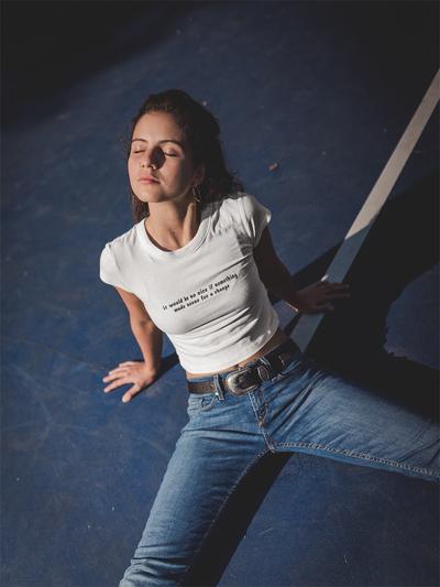 It Would Be So Nice Minimals Women Crop Top- FunkyTeesClub