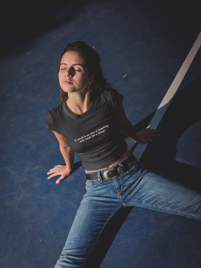 It Would Be So Nice Minimals Women Crop Top- FunkyTeesClub