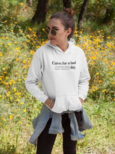 Cures For A Bad Quotes Hoodies for Women-FunkyTeesClub
