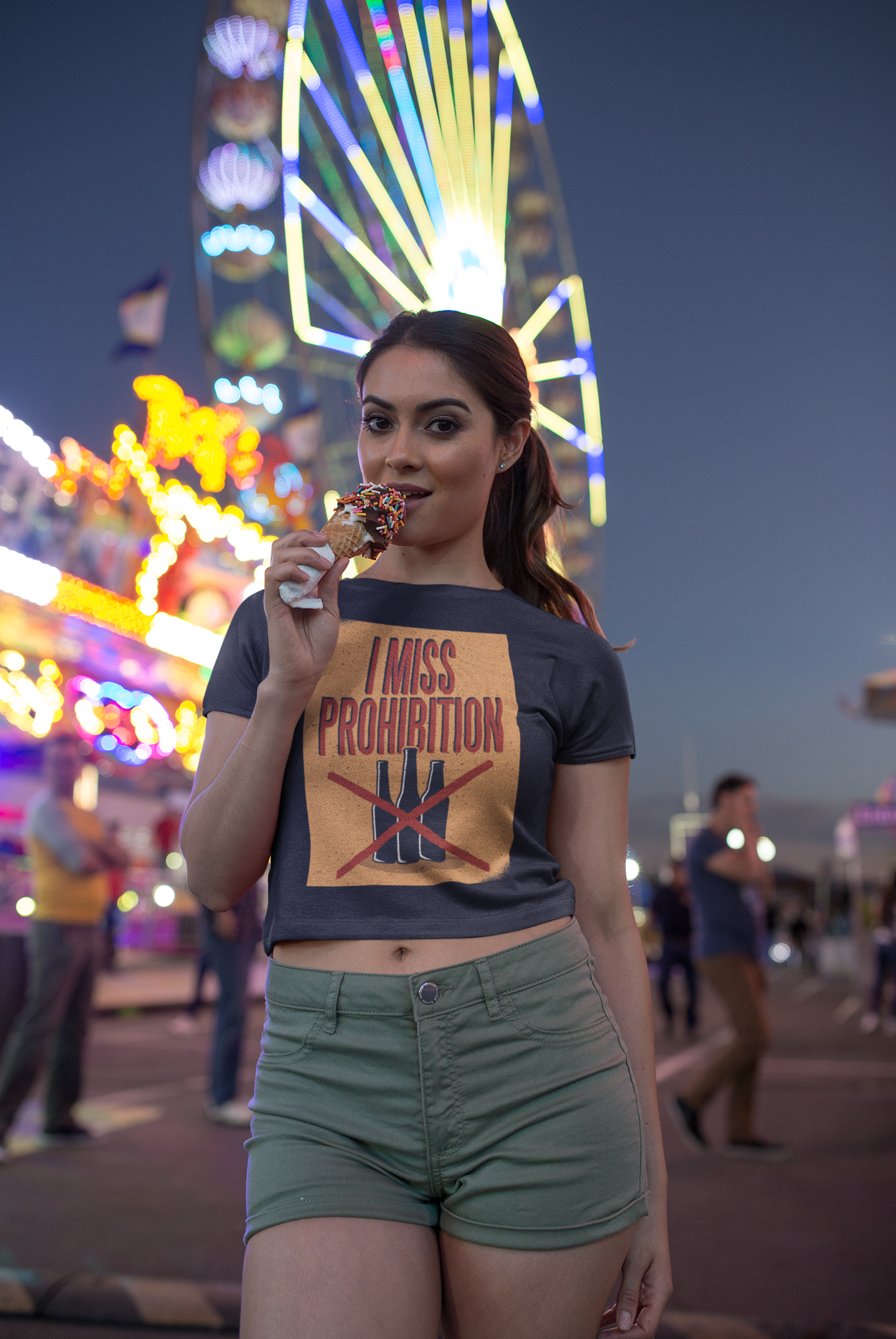 I miss prohibition Women Crop Top- FunkyTeesClub