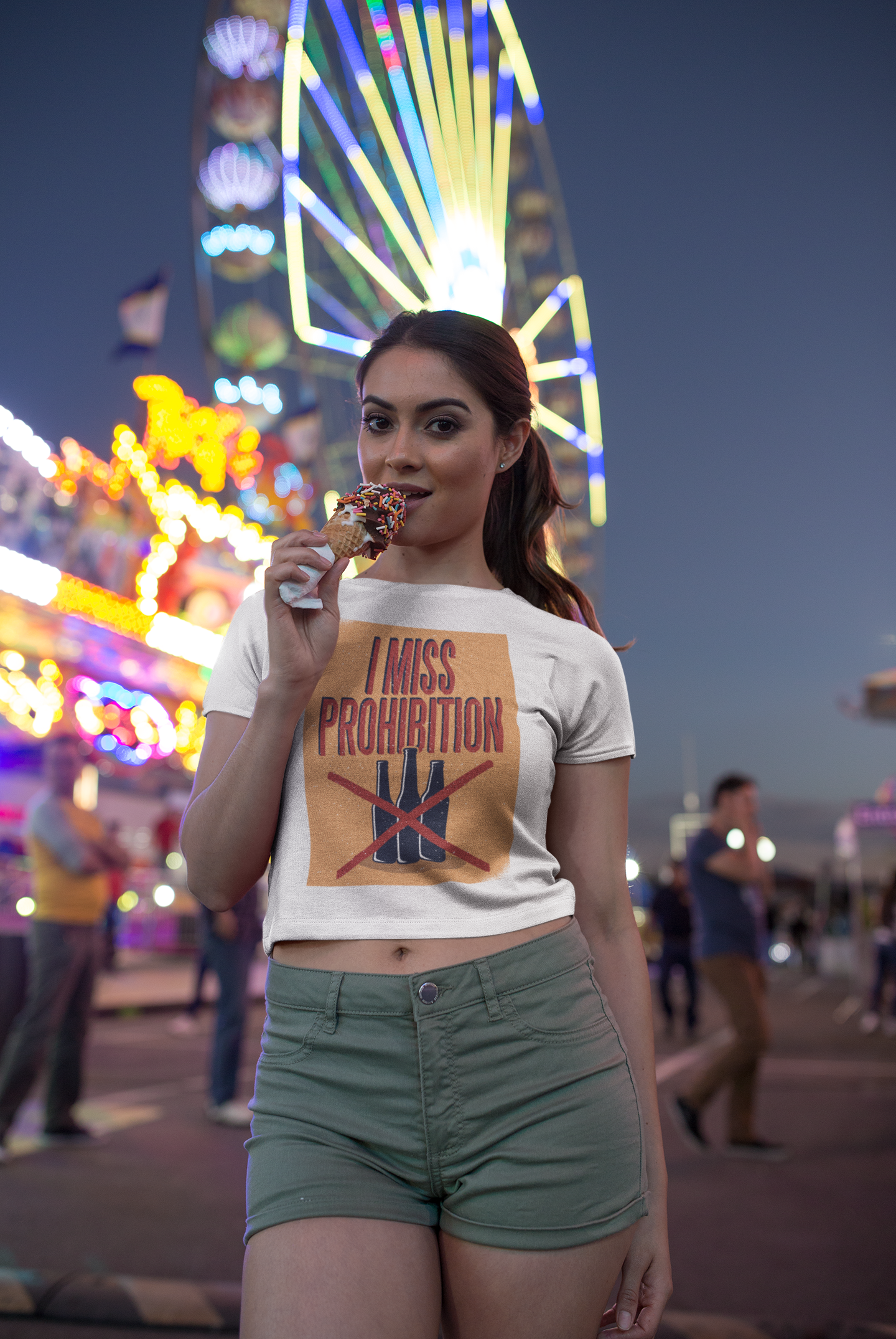 I miss prohibition Women Crop Top- FunkyTeesClub