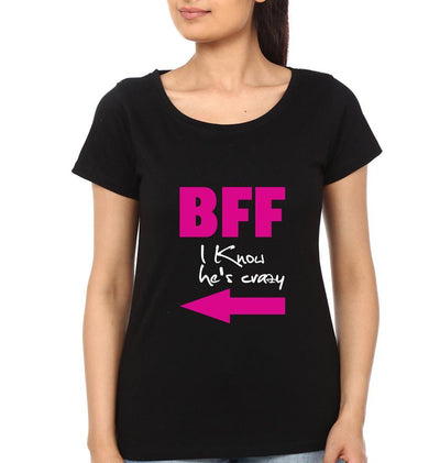 Crazy BFF Half Sleeves T-Shirts-FunkyTees