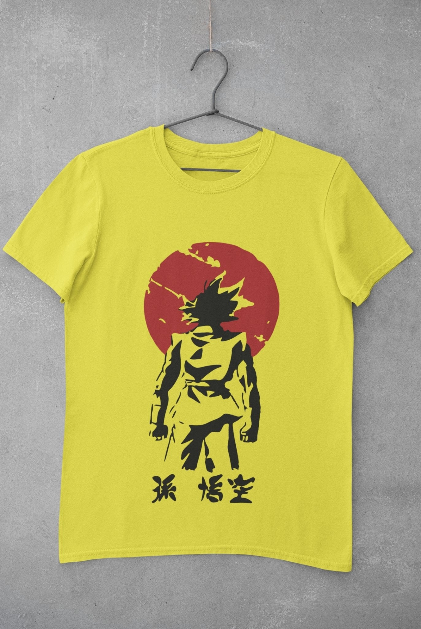 Goku Sun Anime Mens Half Sleeves T-shirt- FunkyTeesClub - Funky Tees Club
