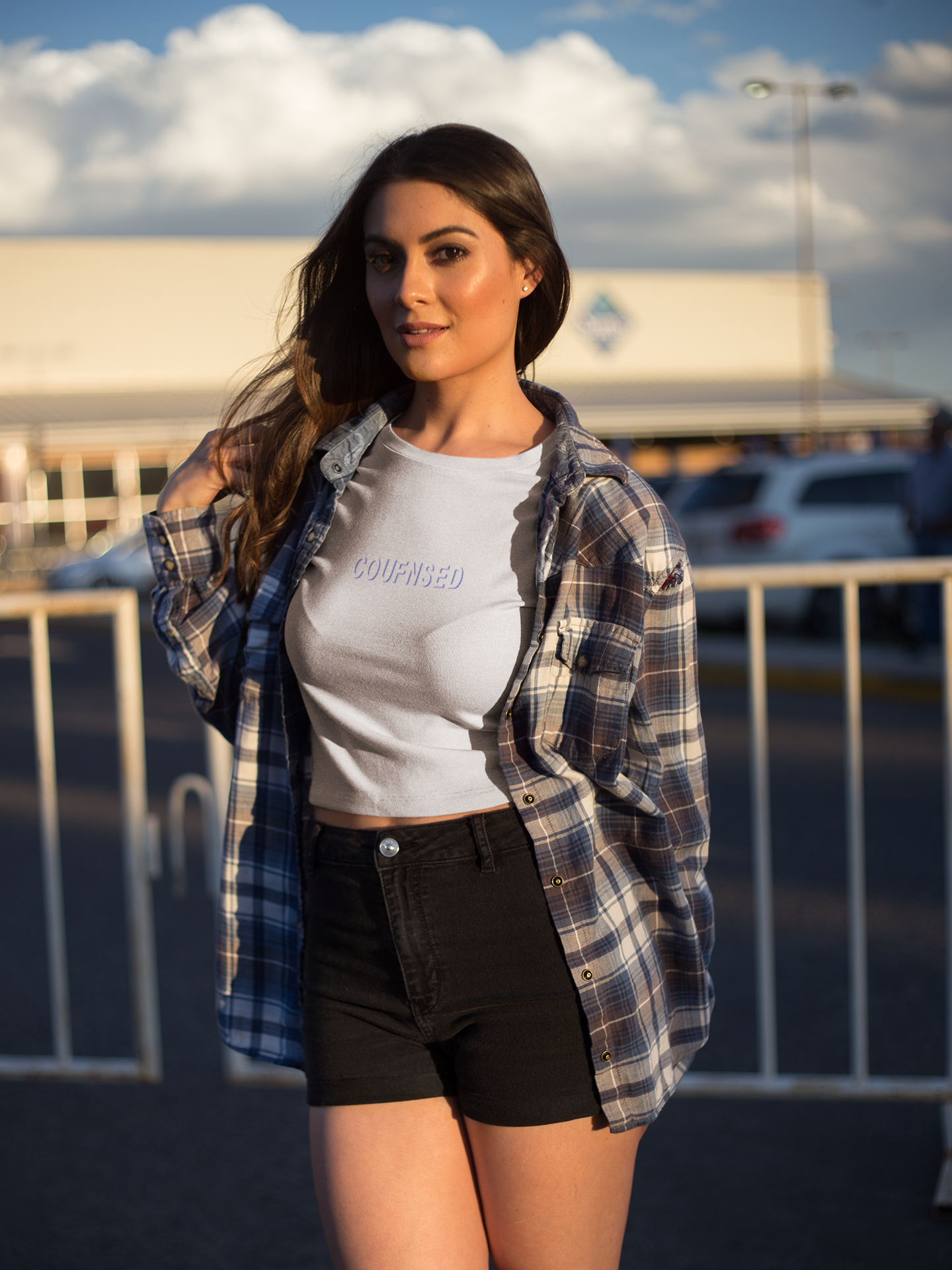 Counfuse Minimals Women Crop Top- FunkyTeesClub