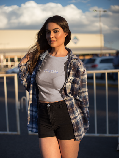 Counfuse Minimals Women Crop Top- FunkyTeesClub